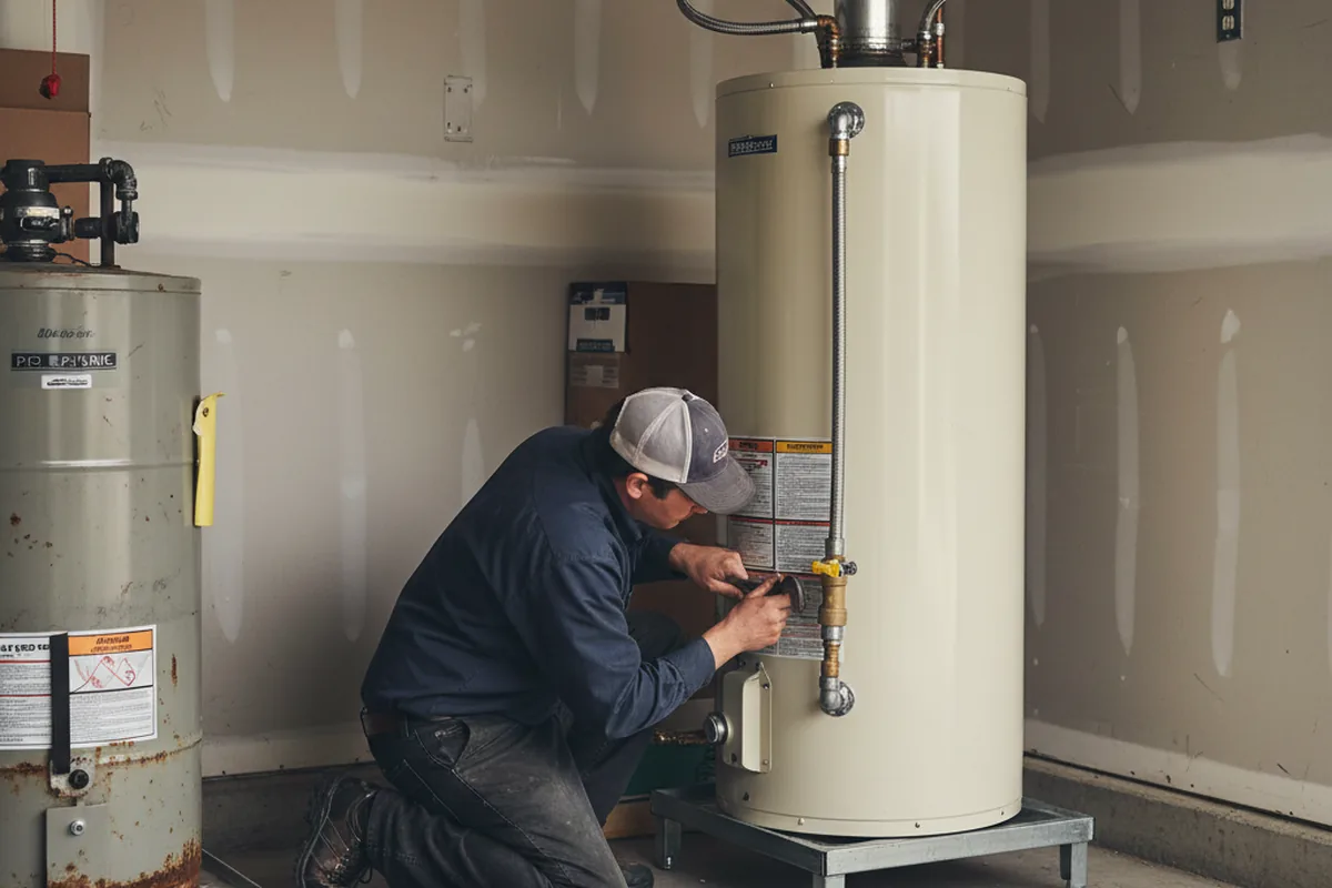 Water heater and shutoff valve replacement in Schertz